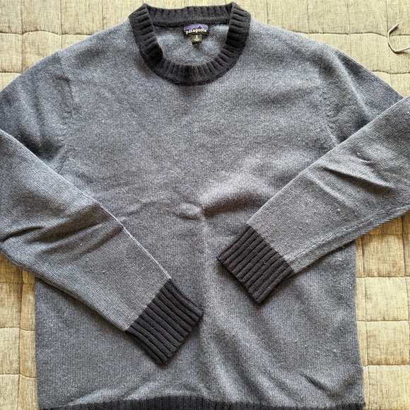 Patagonia Men's Merlow Recycled Wool Crewneck Sweater 2-Tone Blue - Men's M